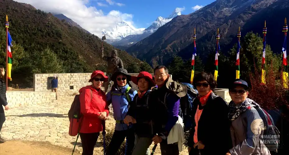 A group photo at Namche Hill during 3 days Everest trek