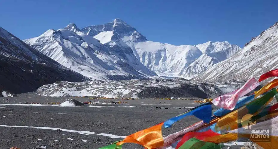 Mt. Everest seen from Rongbuk, Tibet Everest base camp!