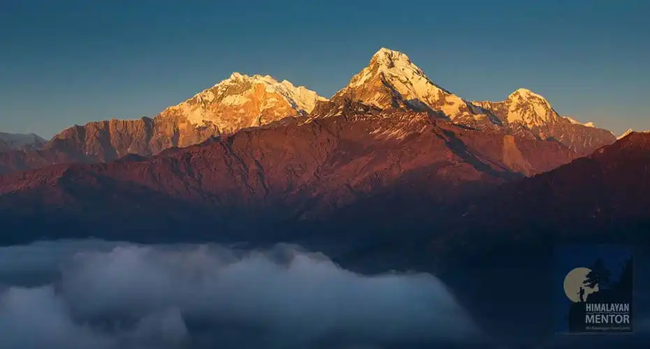 Magnificent Annapurna south and Hiunchuli from Ghorepani Poon Hill