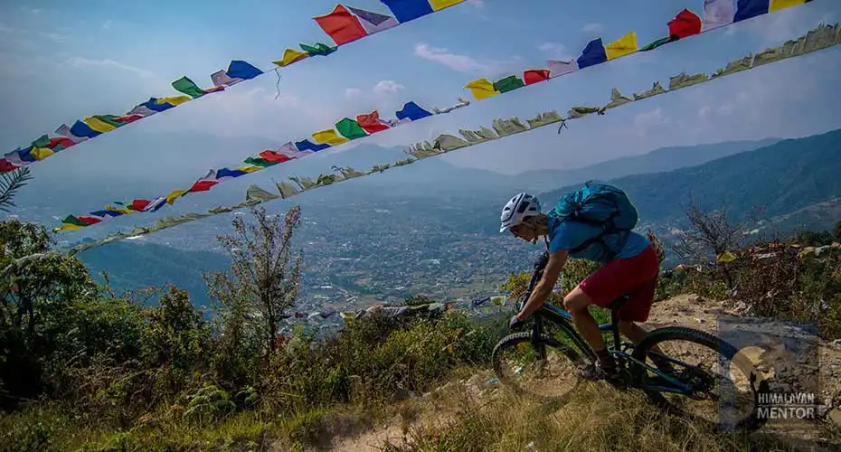 Mountain biking around Kathmandu valley rim
