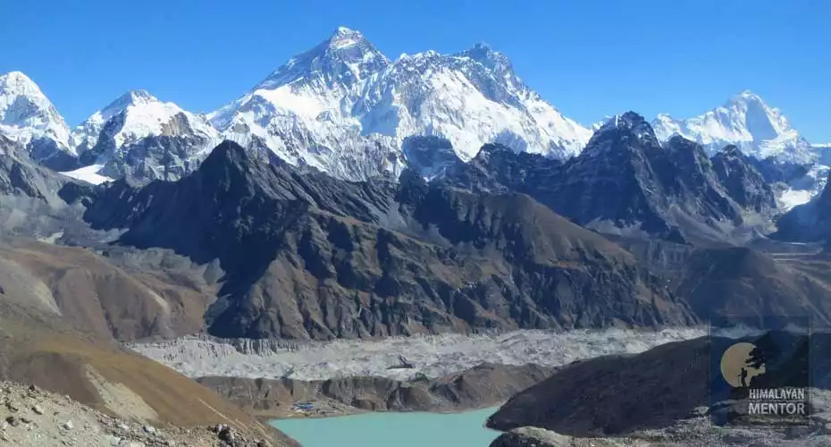 Mt. Everest view from Renjo La Pass