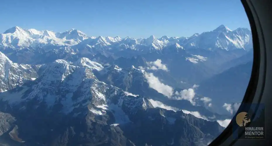 Mount Everest and many other Himalayan range from Everest flight!