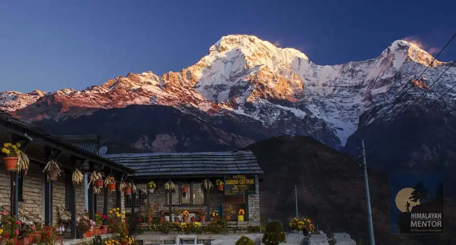 Beautiful Ghandruk village and Himalayas