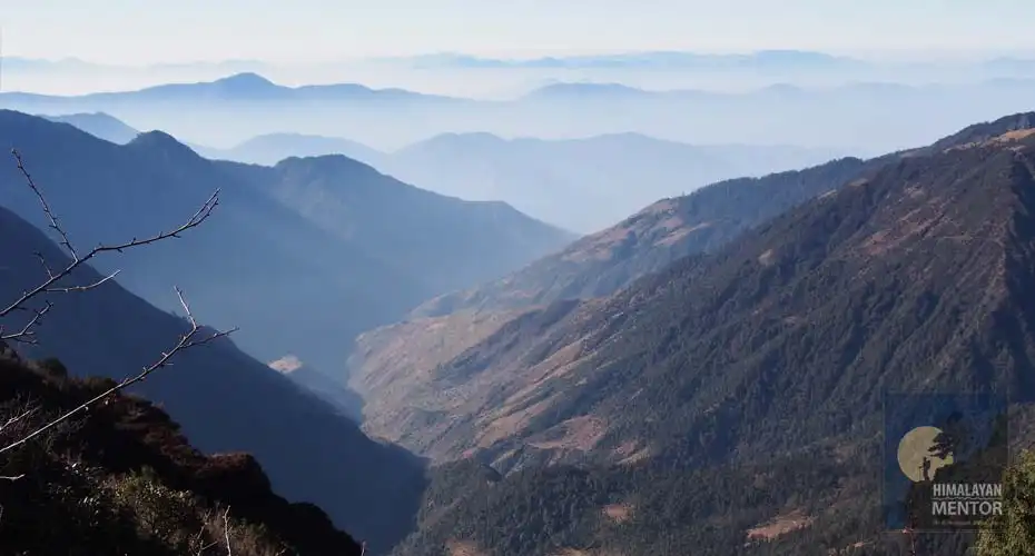 One can enjoy the Mountain vista during the trek