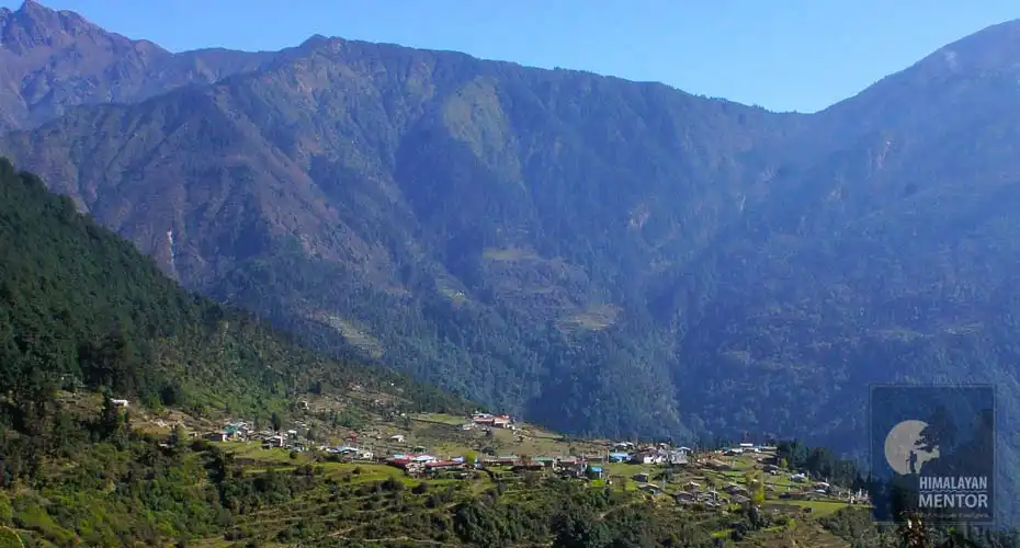 View of Melamchi village