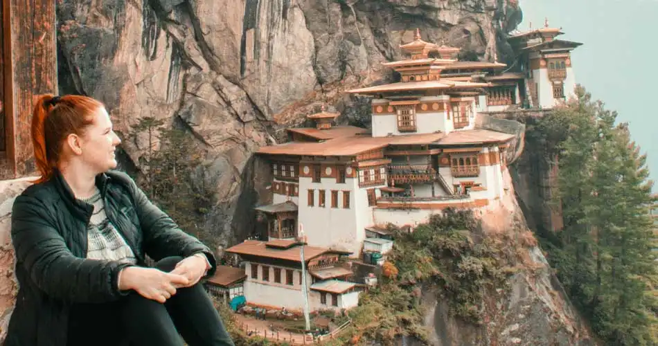 Enjoying the view of Tiger's Nest in Paro
