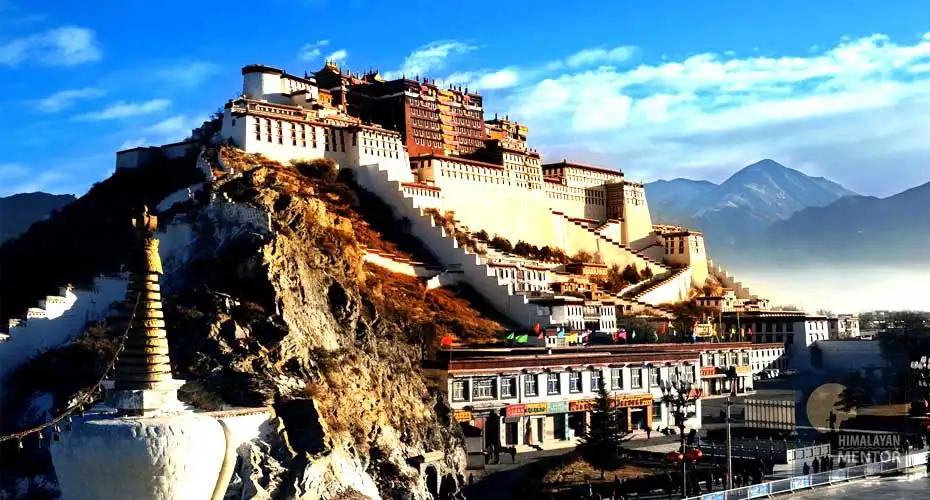 Potala palace in Lhasa, a mighty fortress known as Dalai Lama’s palace 