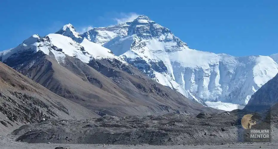 Close view of Mt. Everest from Rongbuk