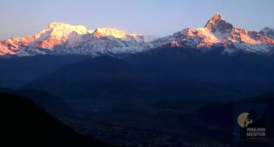 Sunrise view from Sarangkot, Pokhara, the beauty of Mother Nature 