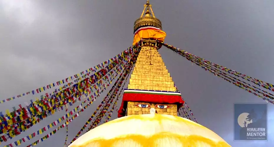 Boudha stupa, one of the World Heritage sites in Kathmandu, is a largest Stupa in Nepal. 