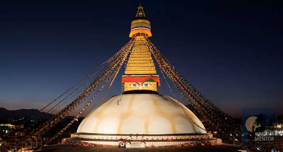 Boudha stupa, one of the World Heritage sites in Kathmandu, is a largest Stupa in Nepal.  