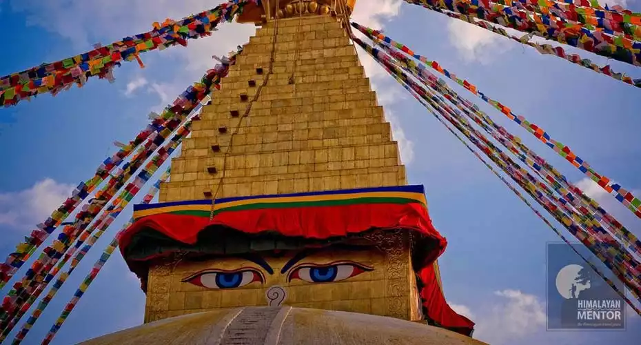 Boudhanath Stupa at Kathmandu, the largest Buddha Stupa in Nepal